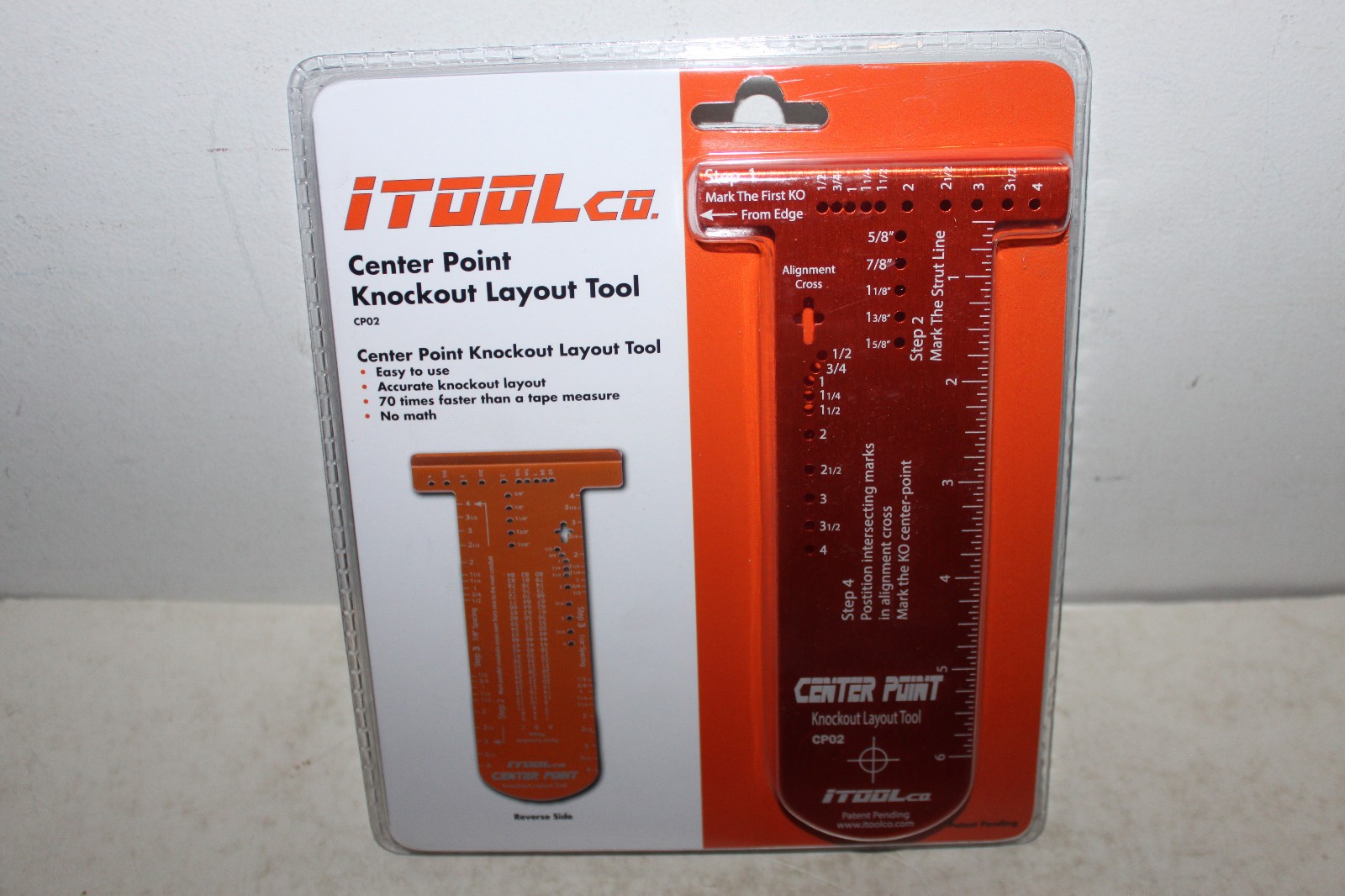 iTOOLco CP02 Center Point Knockout Layout Tool Box of 5