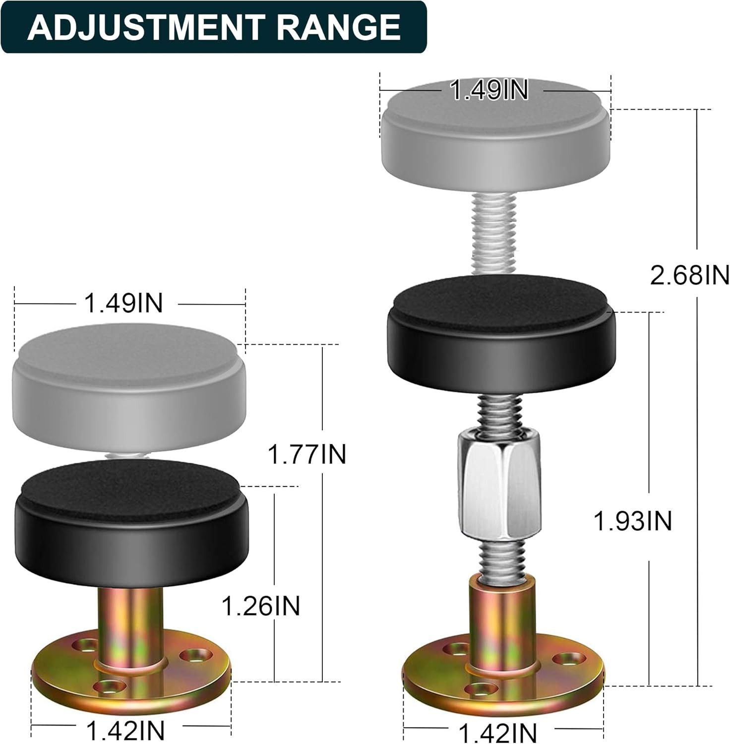 Adjustable Threaded Bed Frame Anti-Shake Tool, Headboard Stoppers, Bedside anti