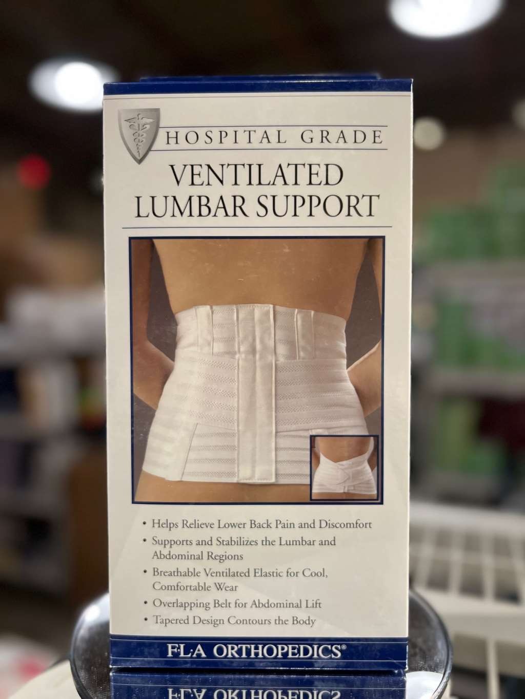 FLA  Ventilated Back Support Small White