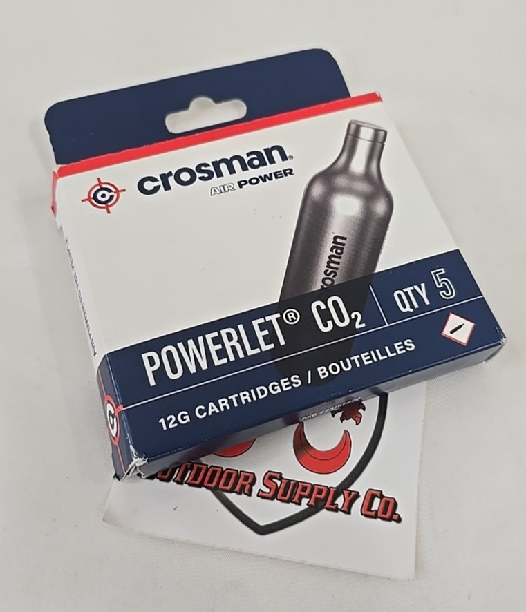 Crosman 12G Powerlet CO2 Cartridges Qty 5