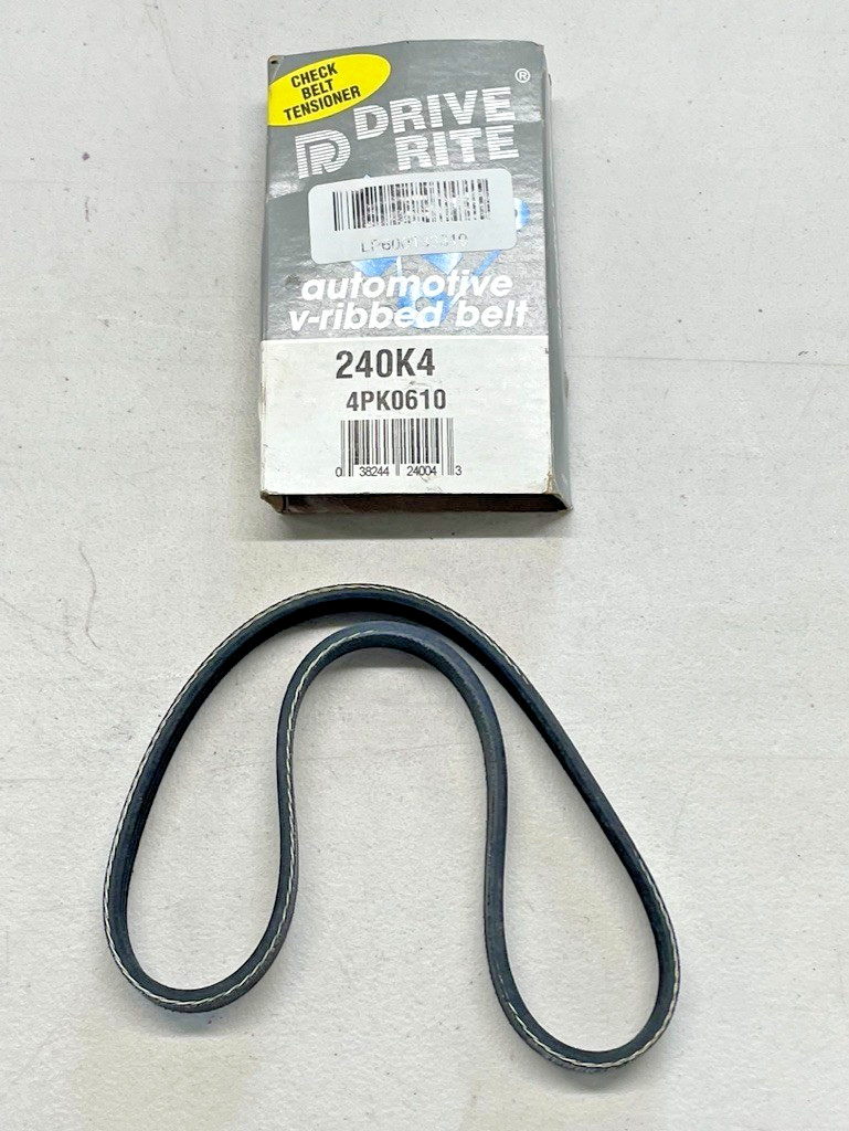 240K4 / 4PK0610 Drive Rite Serpentine Belt xref. Dayco # 5040240