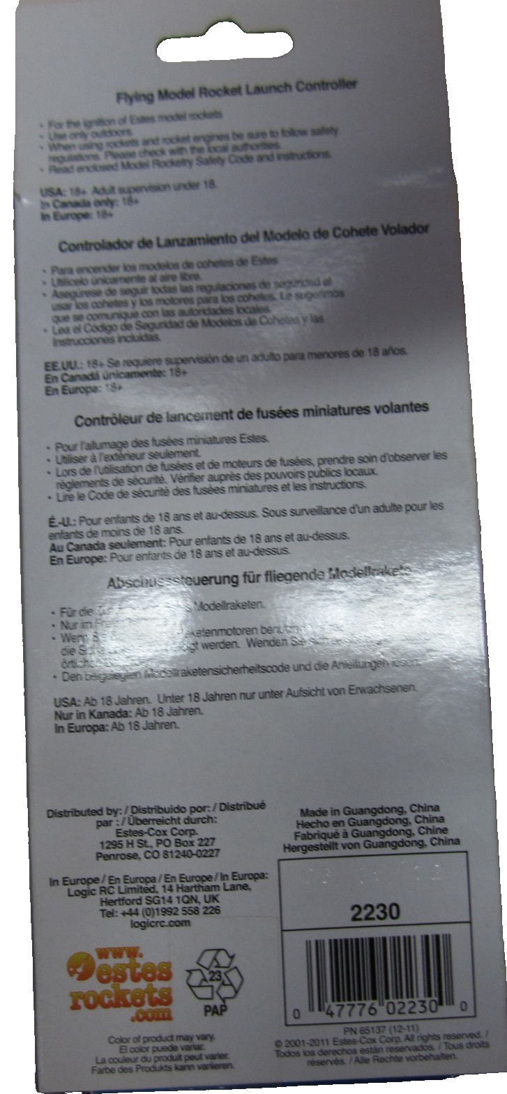 Estes 2230 E Launch Controller