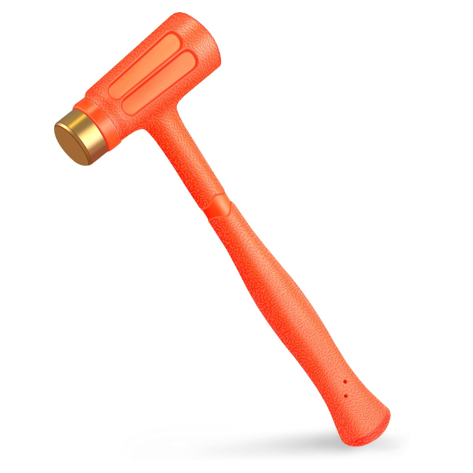 1.5lb 24oz Dead Blow Hammer with Brass Cap,Brass Hammer with Head Brass Tip,S...