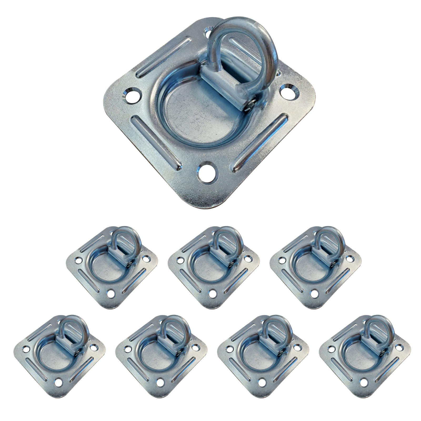 8 Pack Zinc Plated Recessed Floor D Ring Enclosed Trailer Flatbed Truck Tie Down