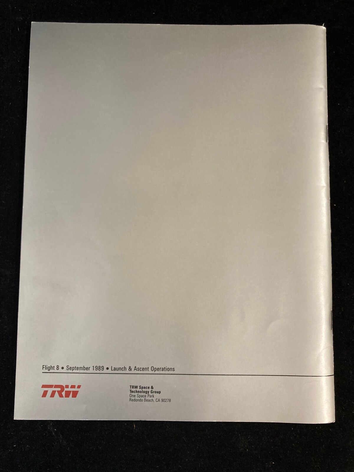 FLTSATCOM LAUNCH & ASCENT OPERATIONS BOOK, SEPT 1989, TRW SPACE SYSTEMS