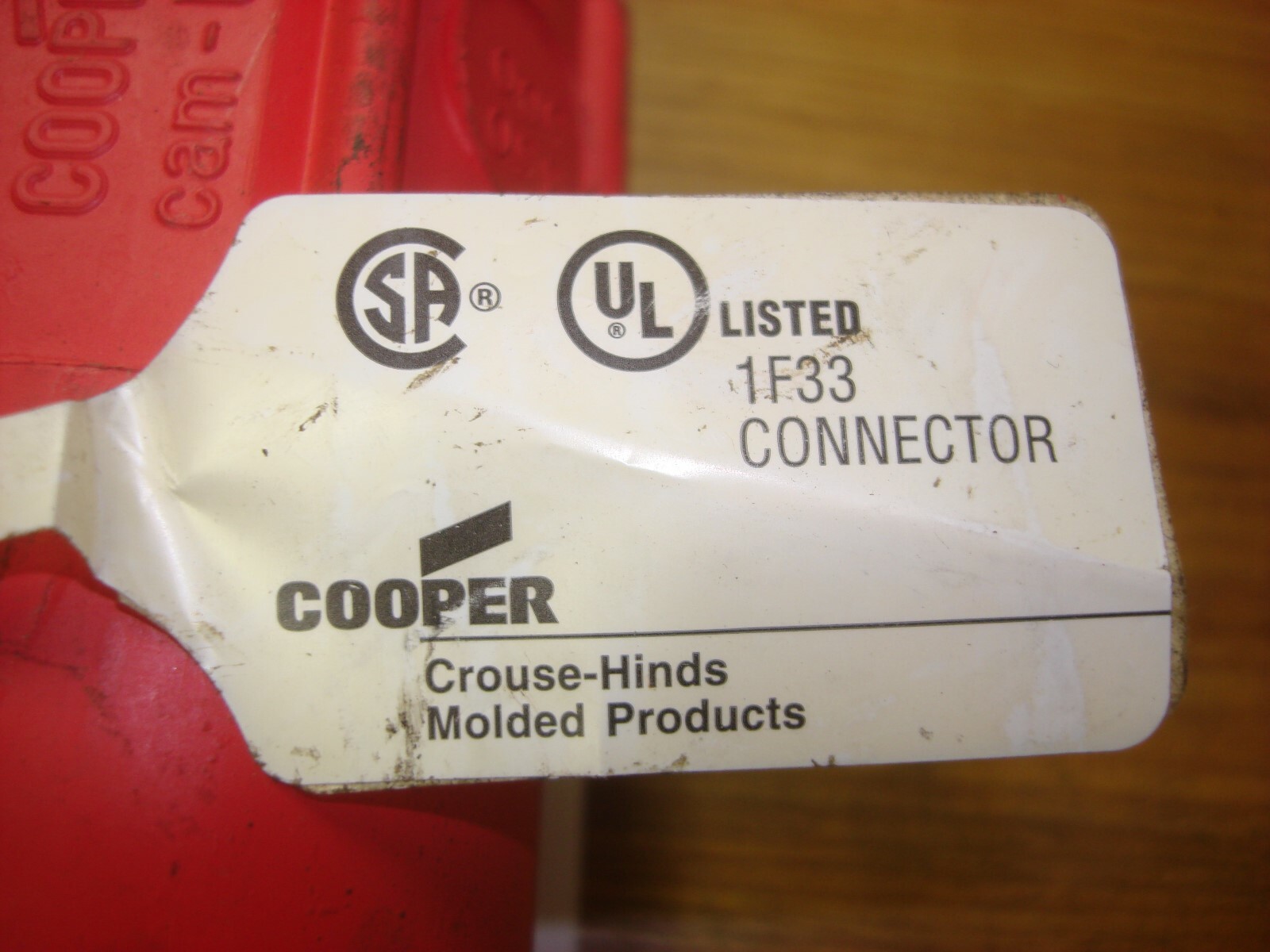 COOPER CROUSE-HINDS 1F33 CONNECTOR SLEEVE 3/pkg RED