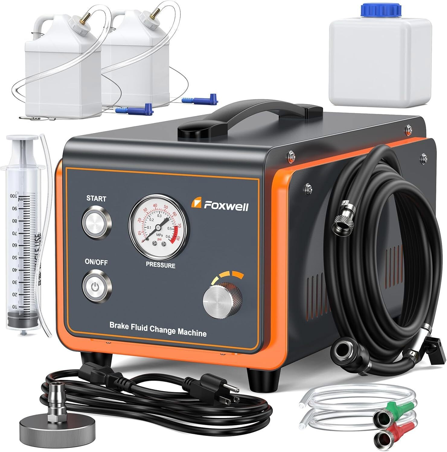 Foxwell RT1000 Auto Brake Bleed Machine with Tools - Complete System Bleeder Kit