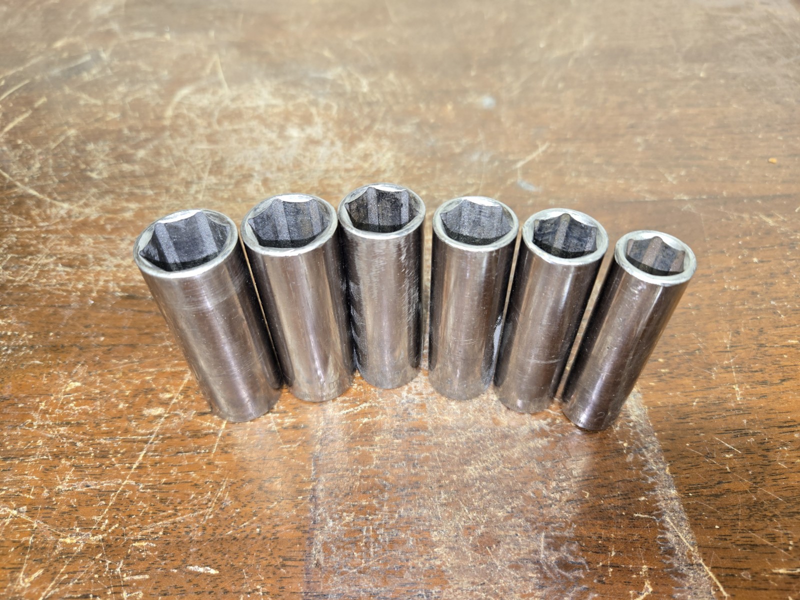 Craftsman USA 1/2" Drive Deep Metric Socket Lot 12 Point 12mm-18mm 6 Pc