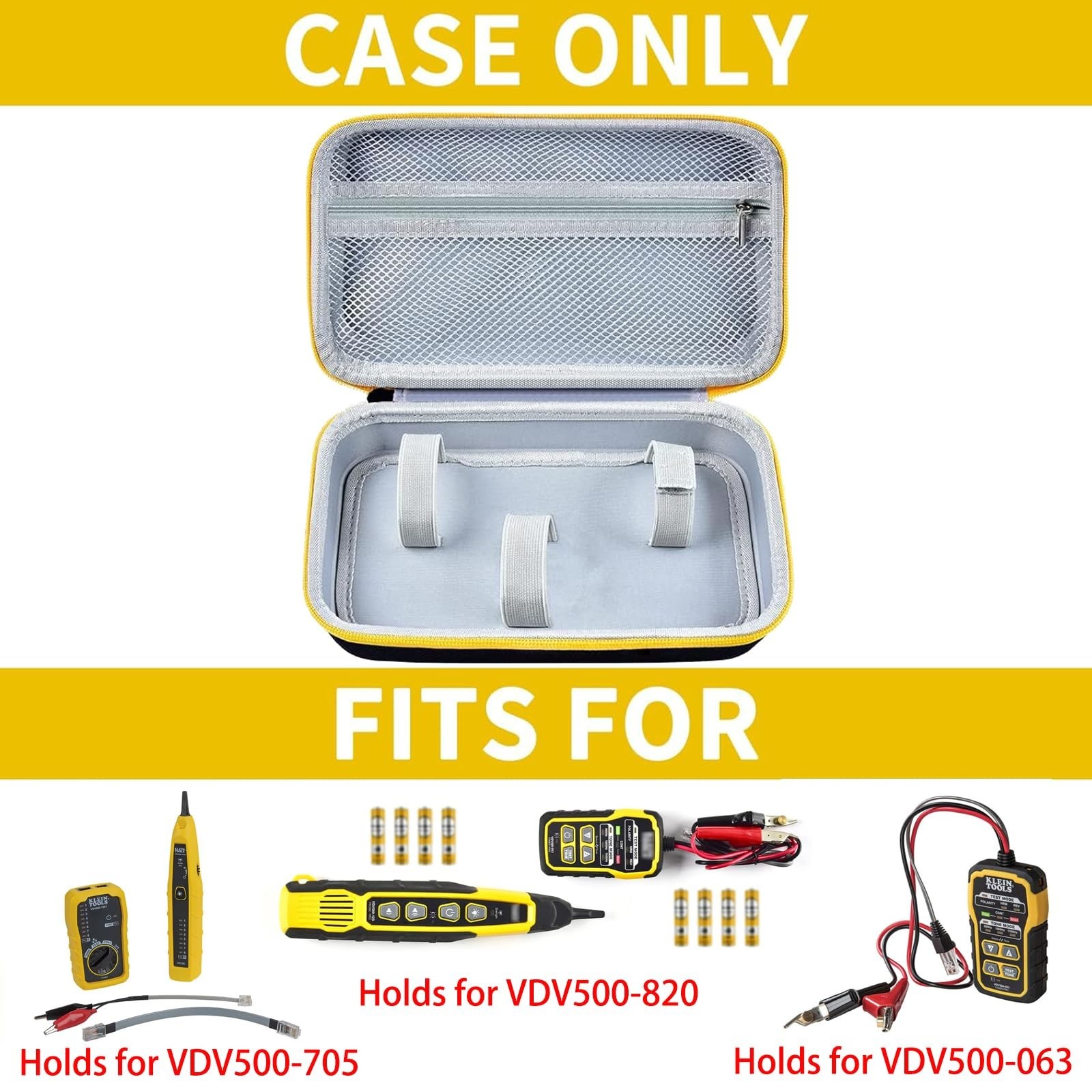 Wire Tracer Tone Generator & Probe Kit Case for Ethernet, Telephone, Video - Bla