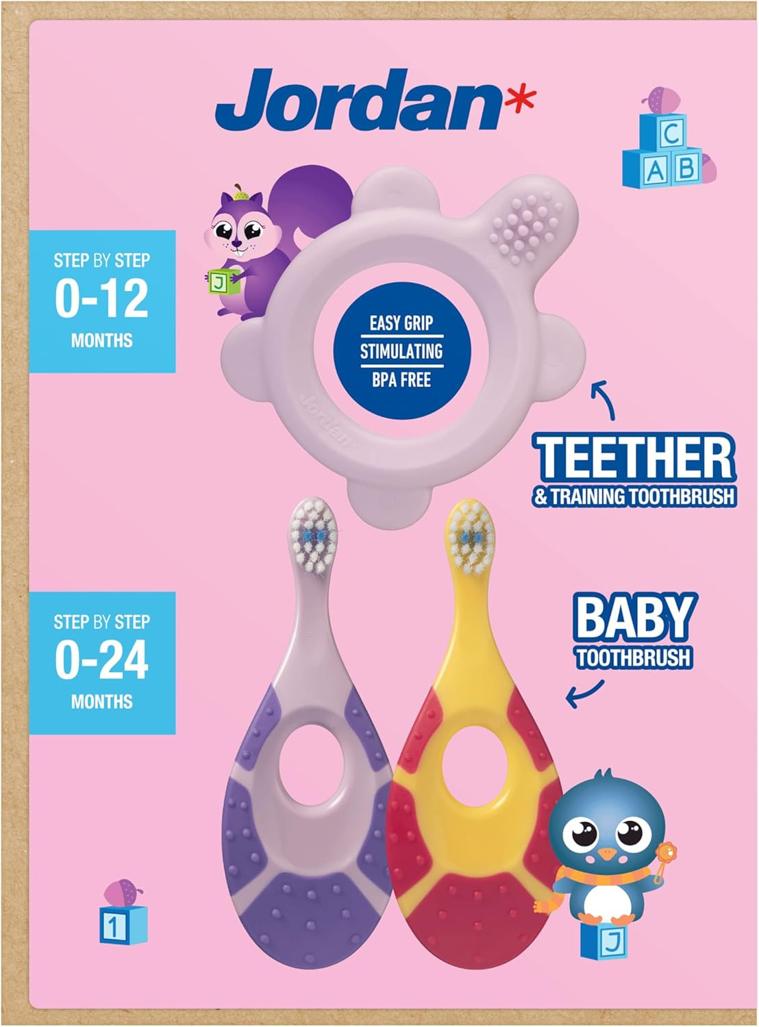 ® | Step 0 Teether & Training Toothbrush | Bpa-Free, Hygienic, 2-In-1 Teething &