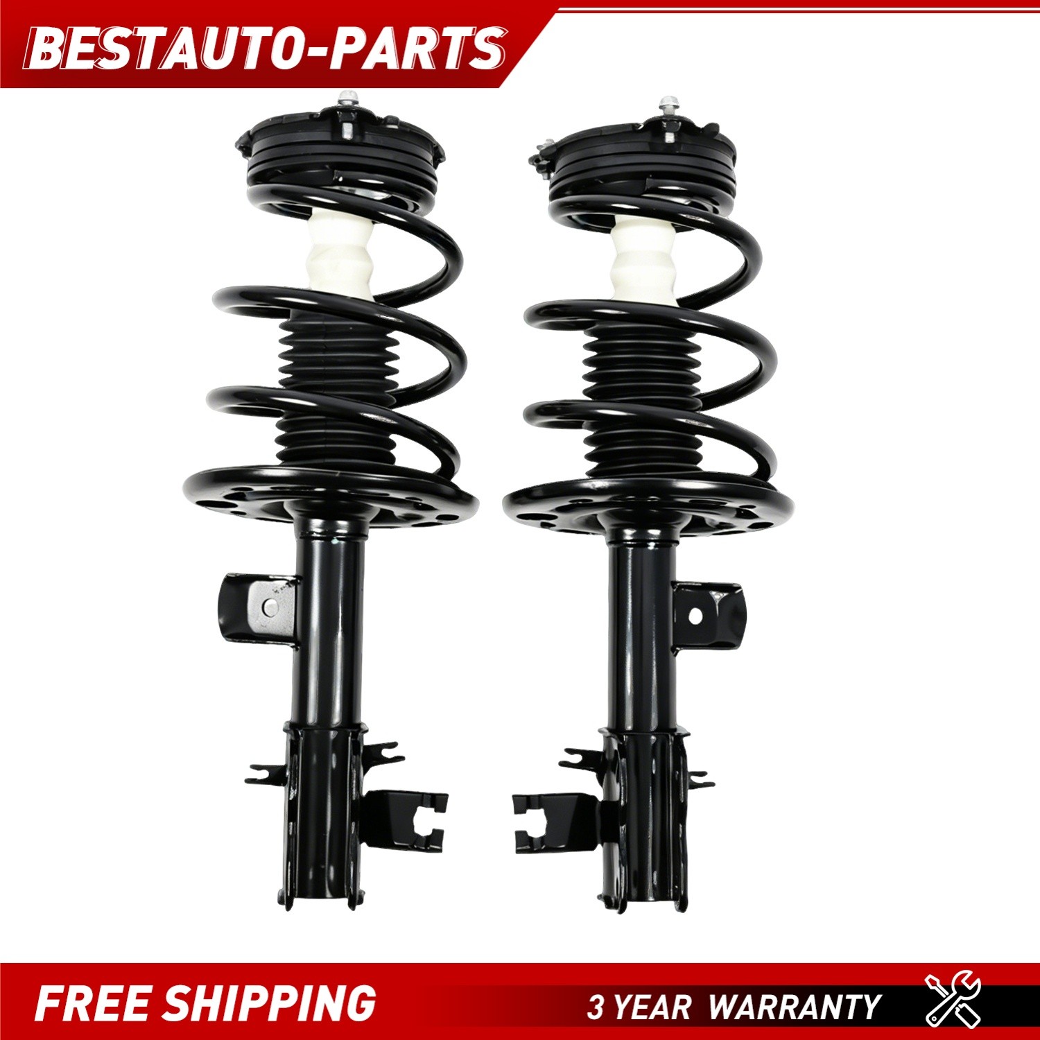 Front L-R Complete Strut Shocks With Coil Springs For Nissan Maxima 2016-2020