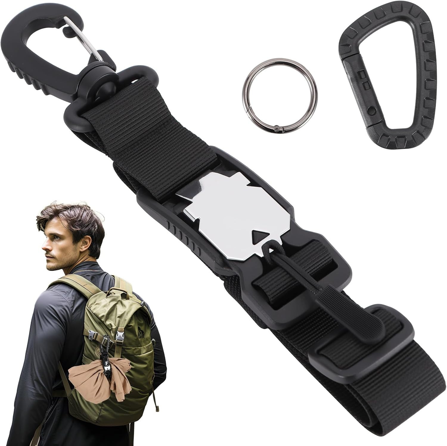 Magnetic Luggage Strap for Backpack & Suitcase - Heavy Duty Suitcase Belt with J