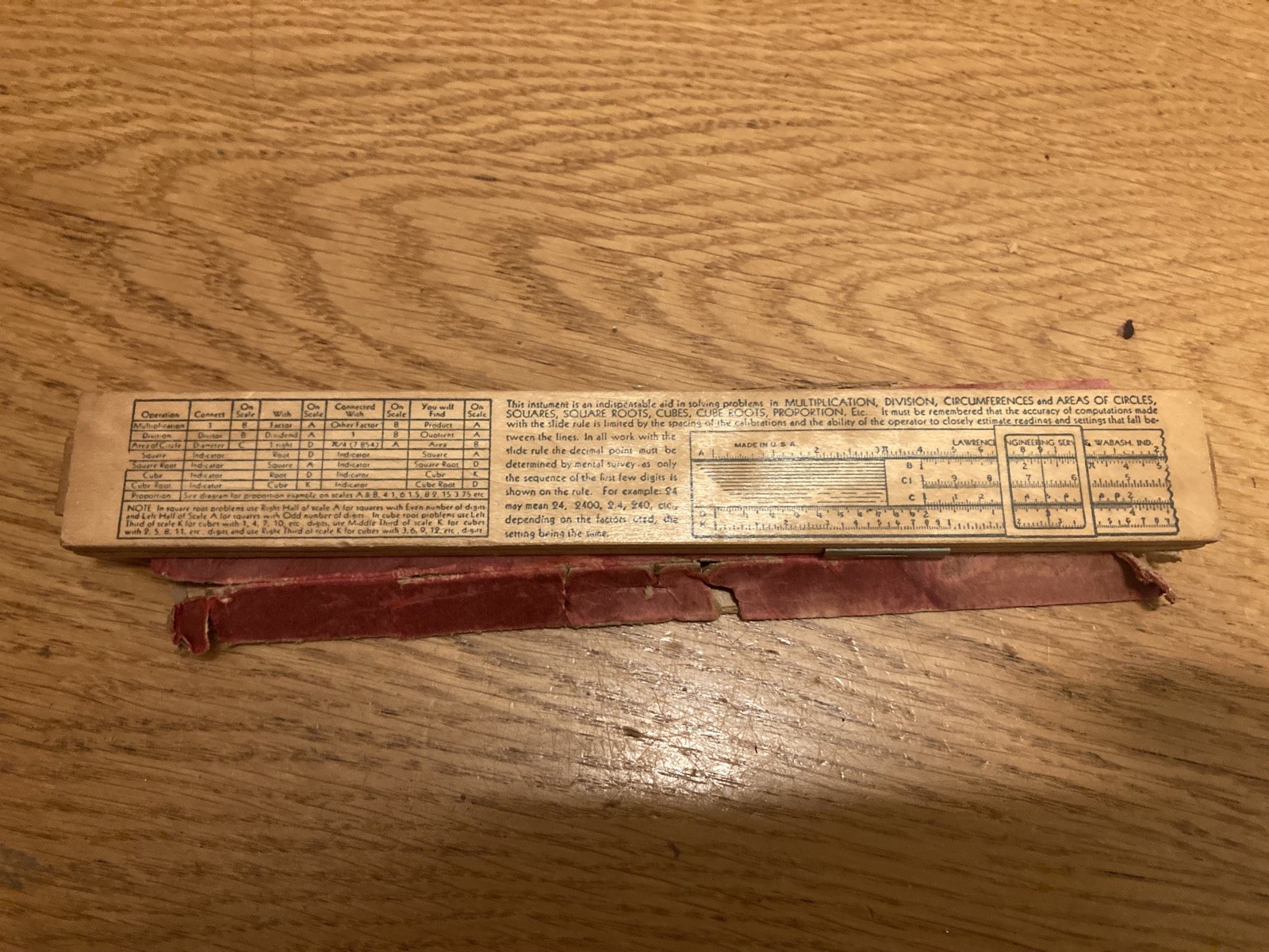 Lawrence Engineering vintage slide rule made in USA nice condition