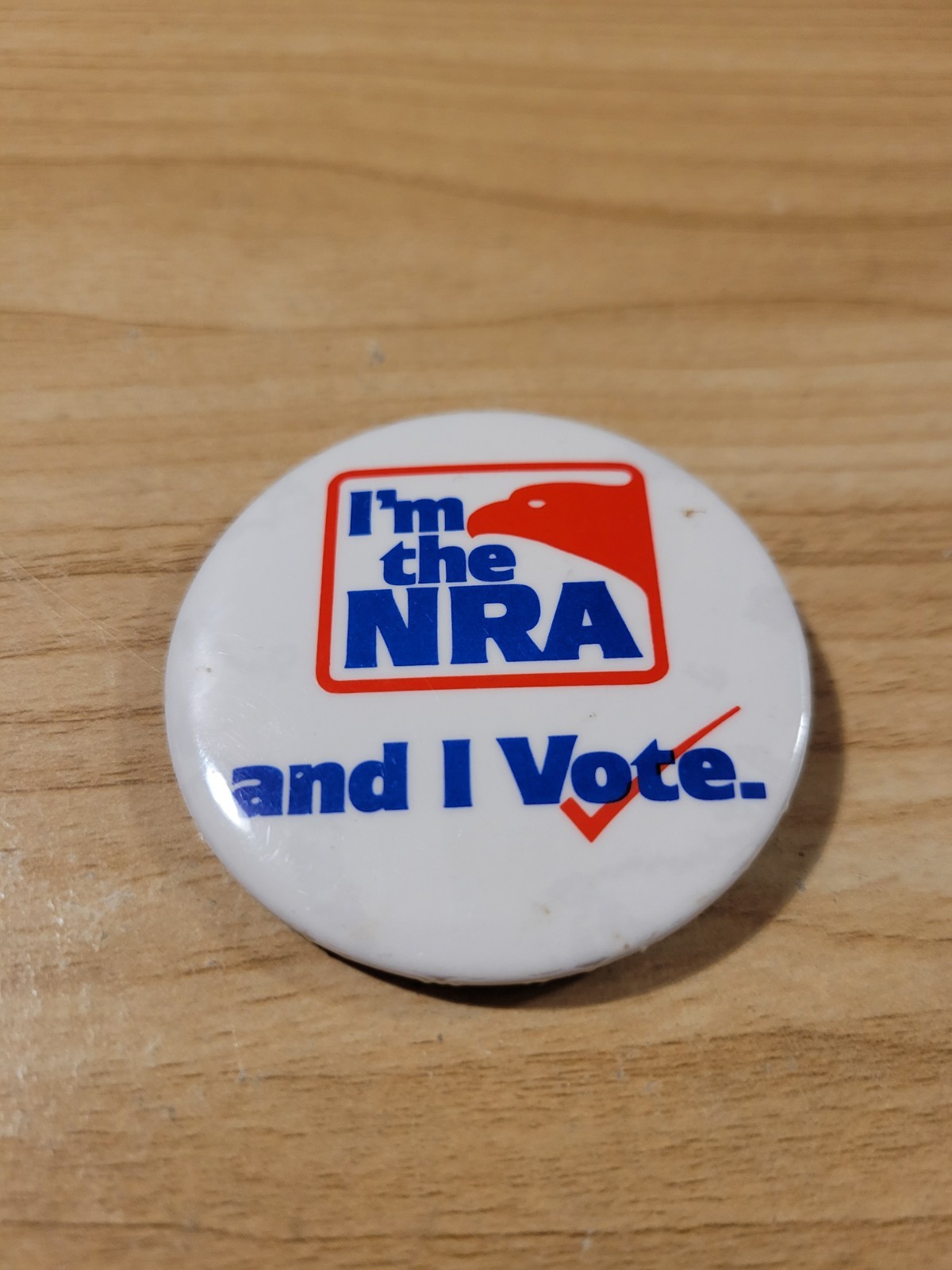 Vintage "I'm the NRA and I Vote" Button