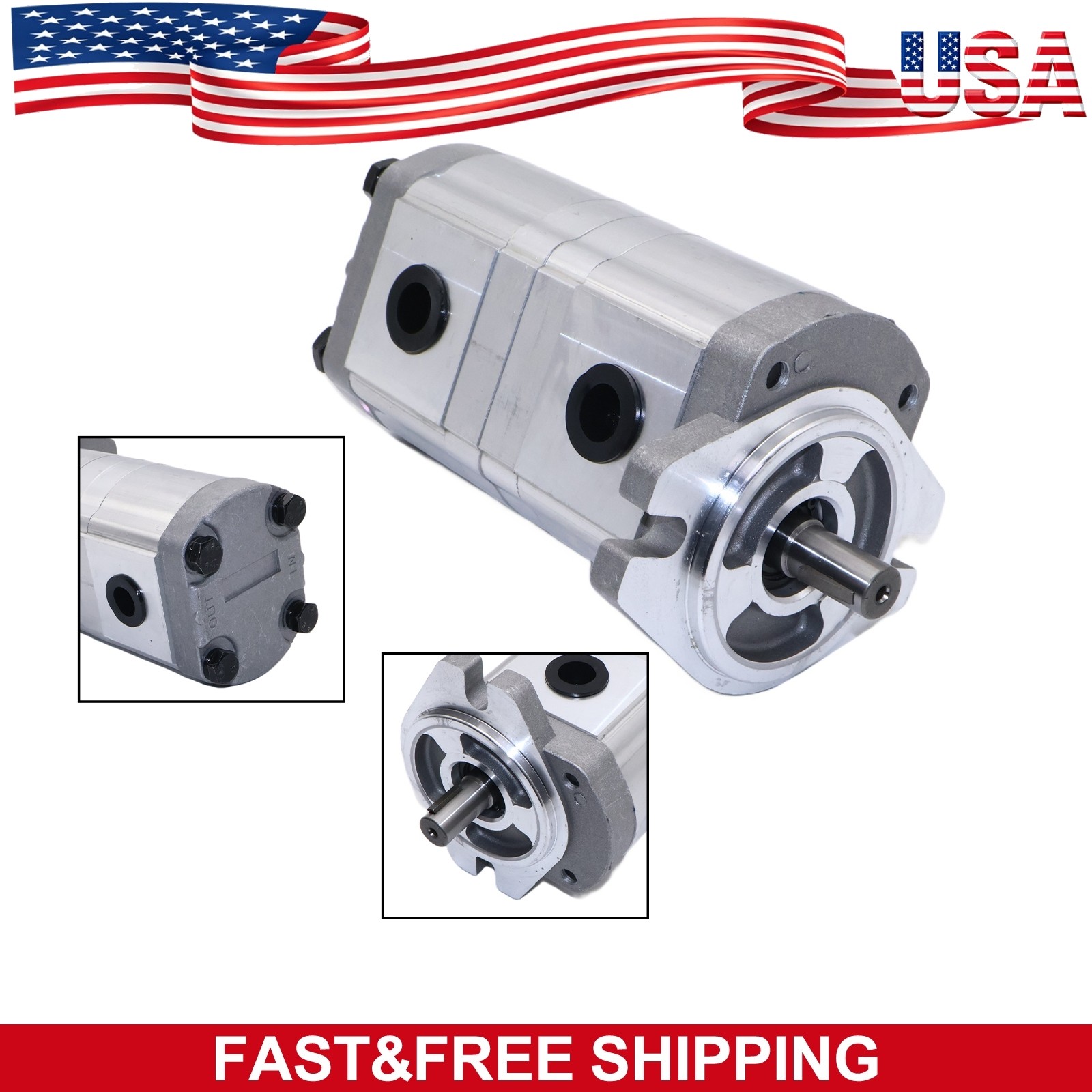For HGP-33A-F6/6R Hydraulic Tandem Double Gear Pump Shaft Replacement 15.87mm