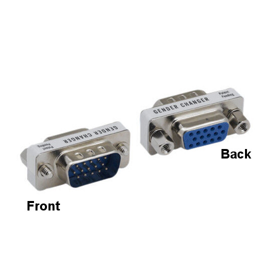 KNTK Mini HD15 15Pin Male to Female Adapter Gender Changer for VGA SVGA Port