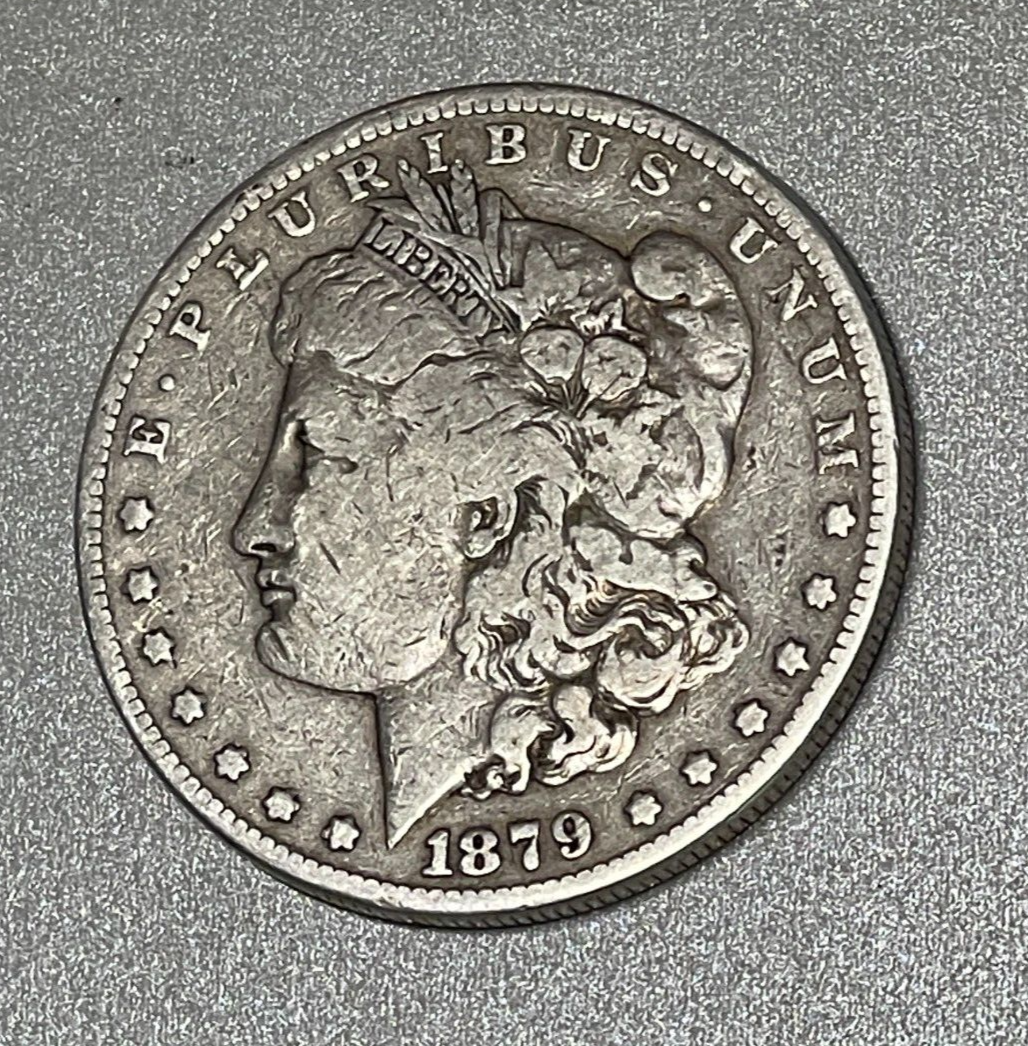 1879-S Morgan 90% Silver Dollar Minted 2nd Reverse Parallel Arrow Feathers