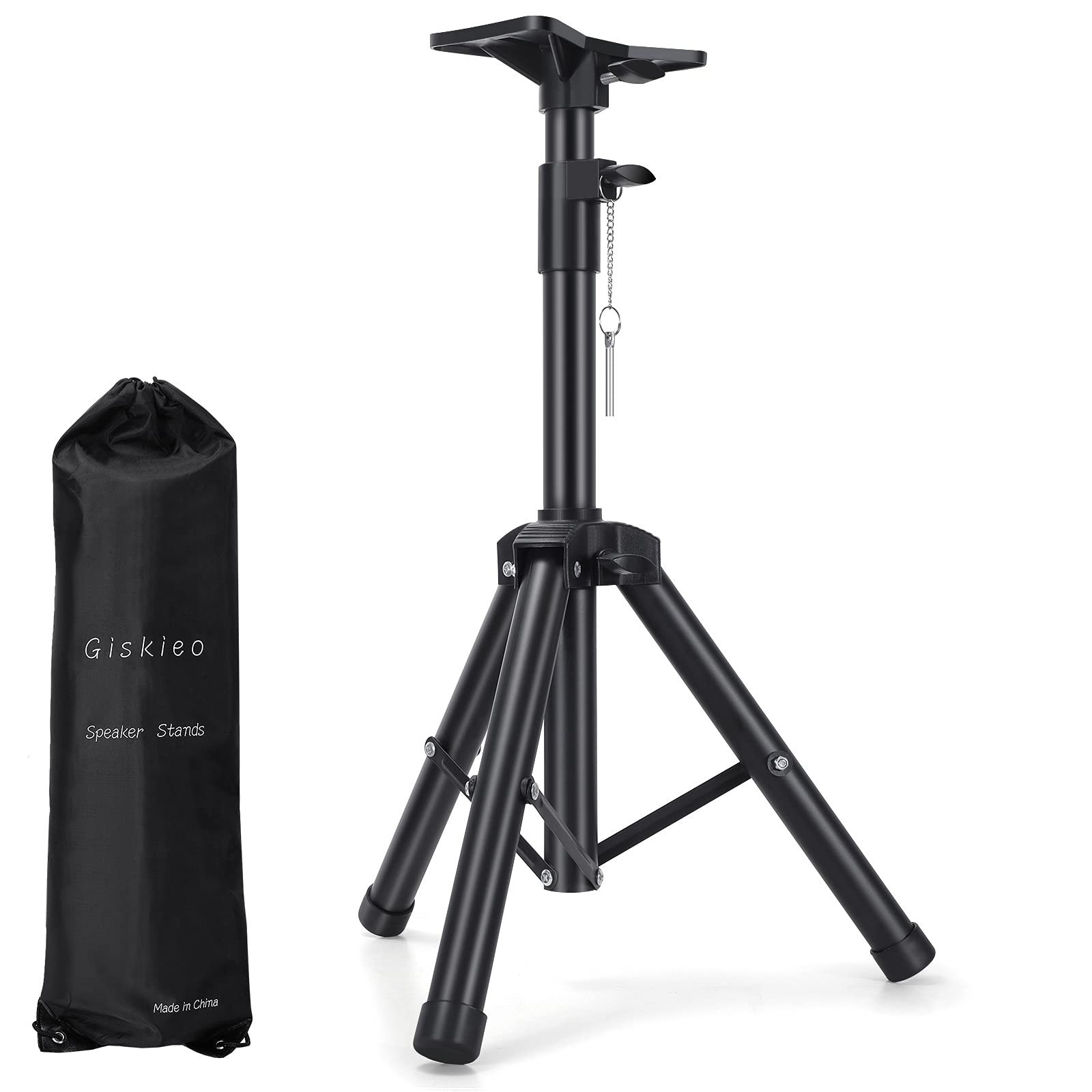 Heavy Duty PA & DJ Speaker Stand - Adjustable Height 30" to 44" Steel, Carry ...