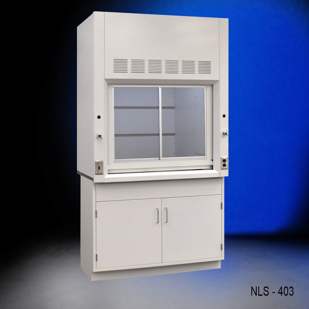 4' Laboratory Bench Fume Hood w/ Dual Sash / General Storage / E1-018-2