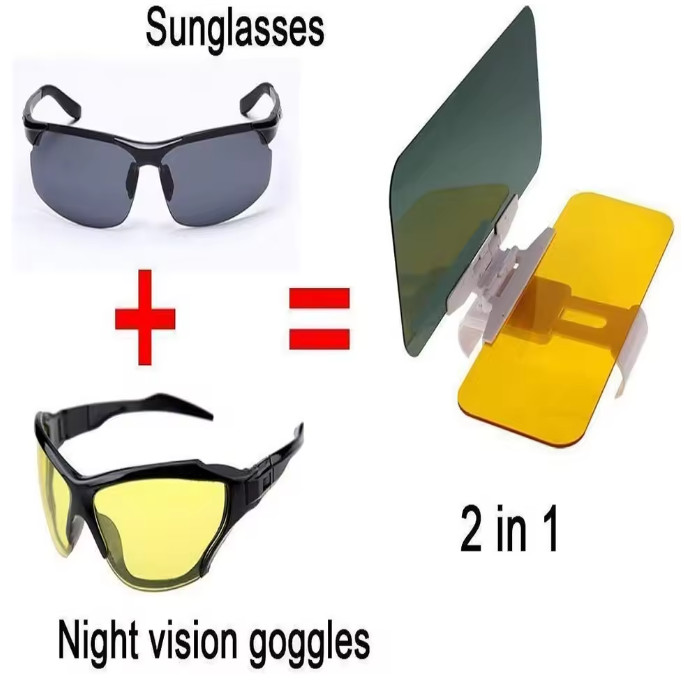 Day Night Universal HD Car Sun Visor Extension Car Anti Glare Driving Tac Visor