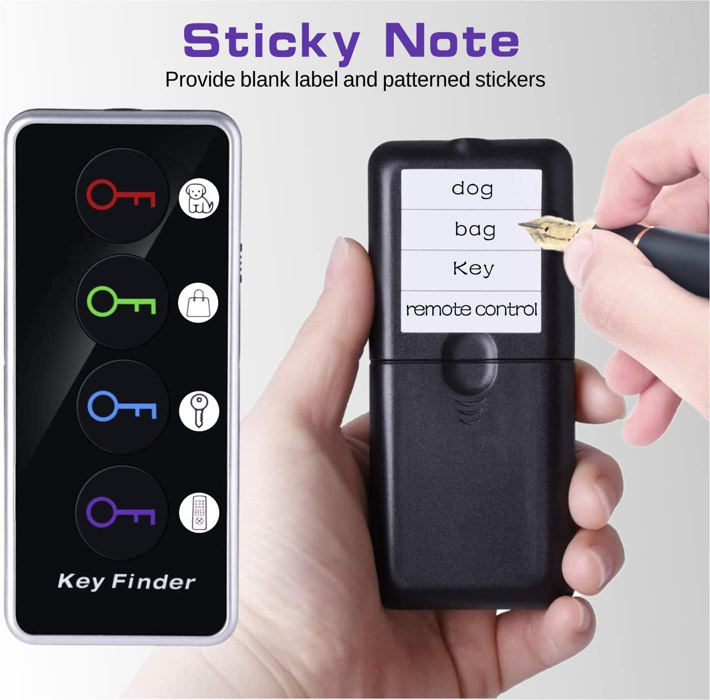 Key Finder, 80Db+ RF Item Locator Tags with 131Ft. Working Range, Wireless Remot