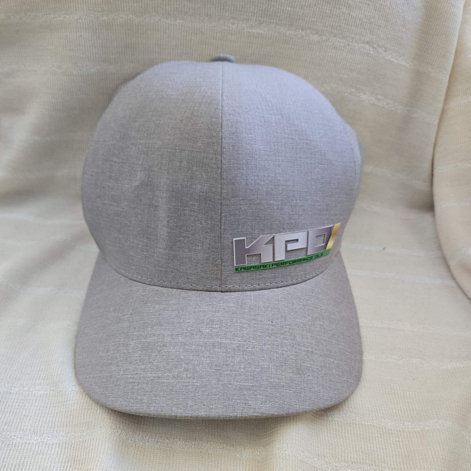 Kawasaki Performance Oils KPO Gray Baseball Hat Adjustable Motorcycle Cap