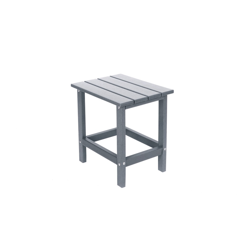 Adirondack Square Outdoor Side Table HDPE Grey
