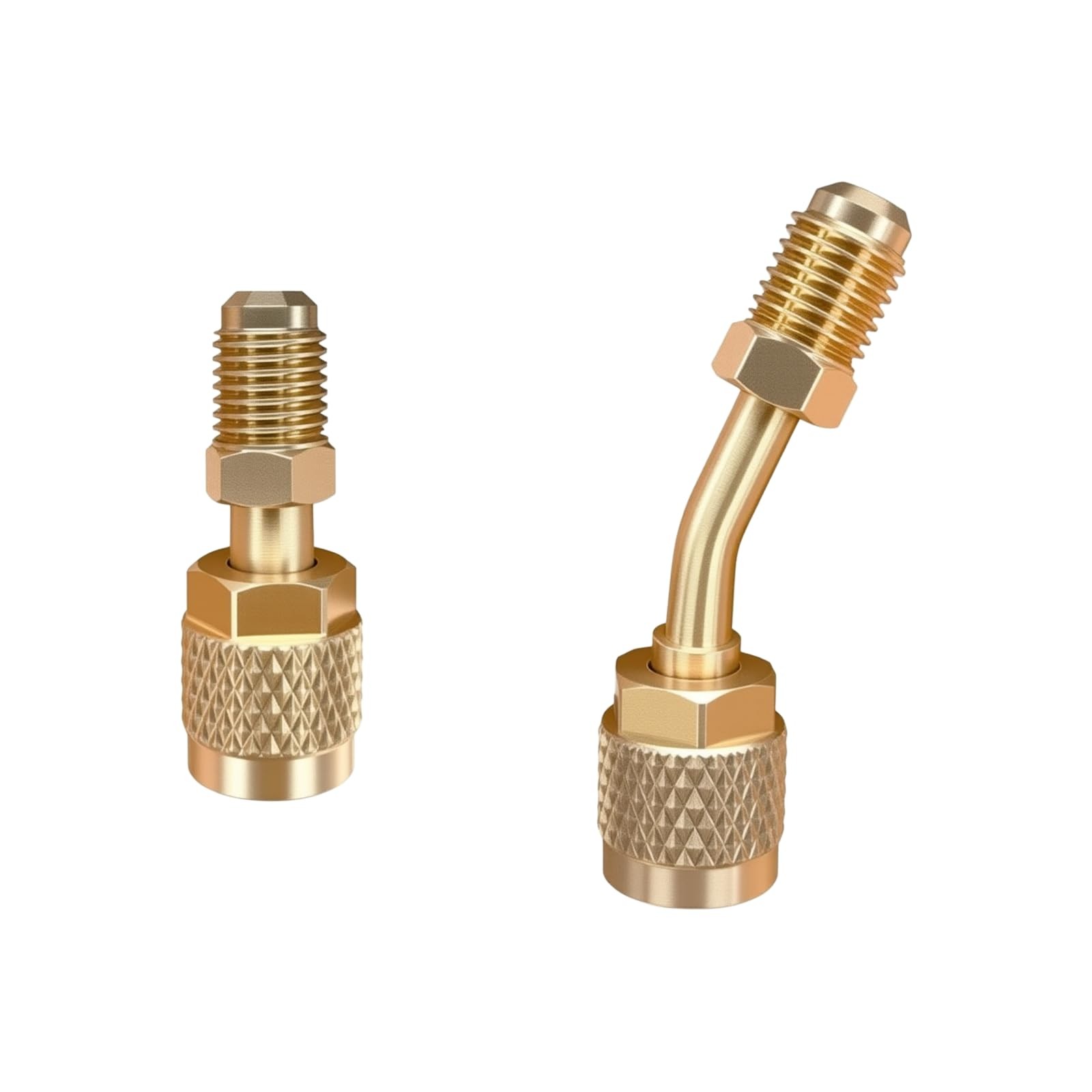 R410A Adapter for Mini Split System - 5/16" SAE Female to 1/4" SAE Male Flare...