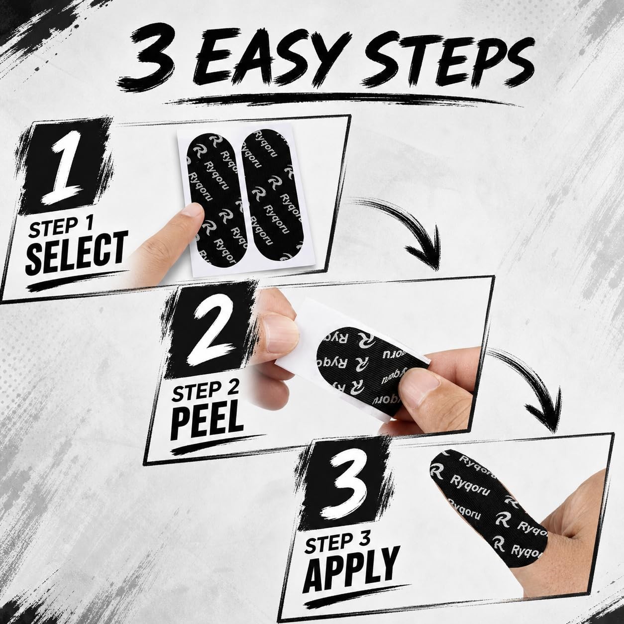 Ryqoru 40 PCS Bowling Thumb Tape, Finger Strips, Fast Release Insert Black