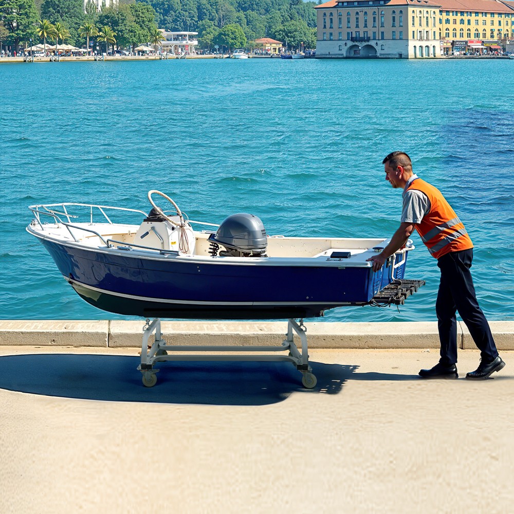 Jet Ski Cart - 1000lb Load, Adjustable, Compact Storage, Lockable Wheels