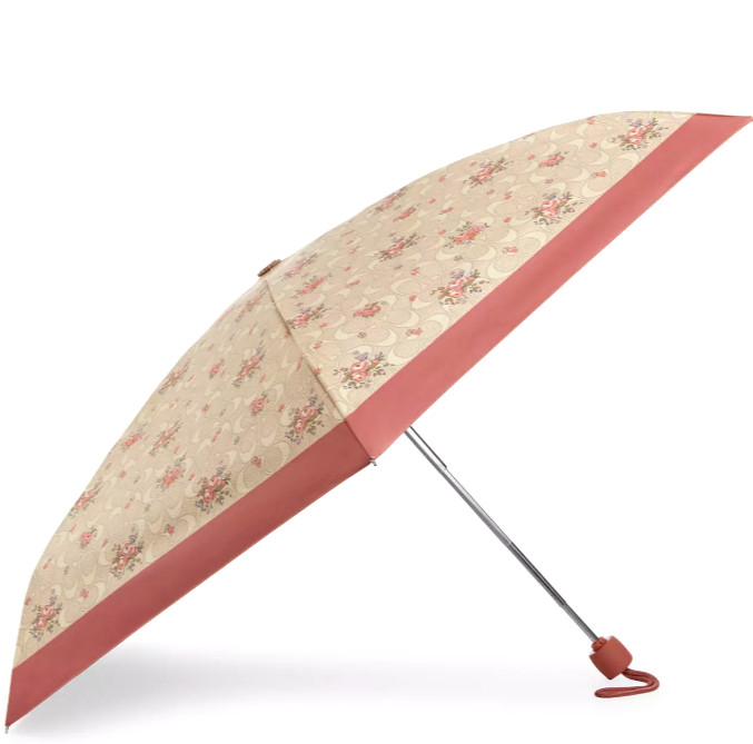 🧡Coach UV Protection Mini Umbrella - CCS84 Sand Multi Floral Print - NWT