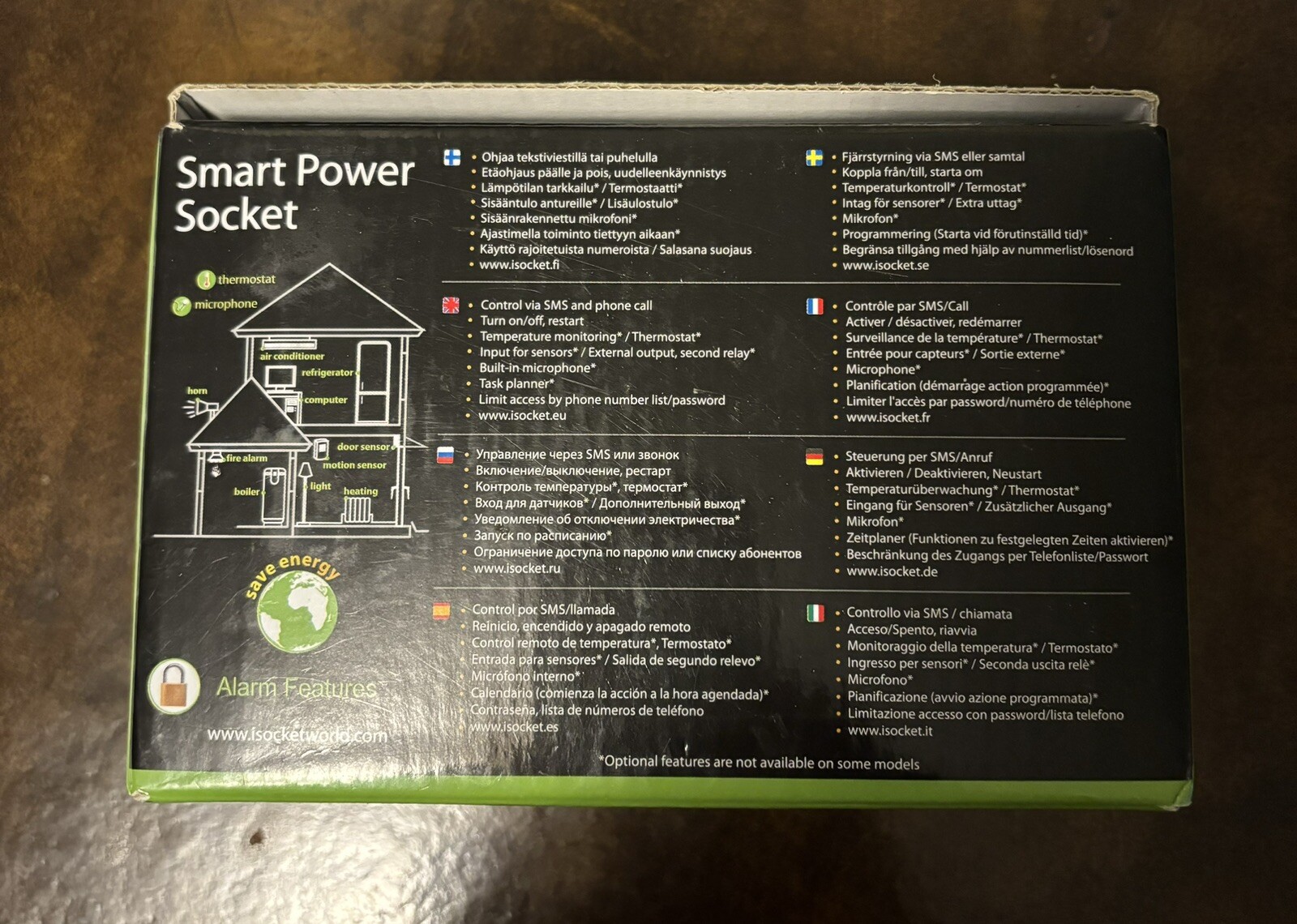 iSocket Smart Socket IS3GUS. Wireless, Mobile-Compatible, Rechargeable With Sim