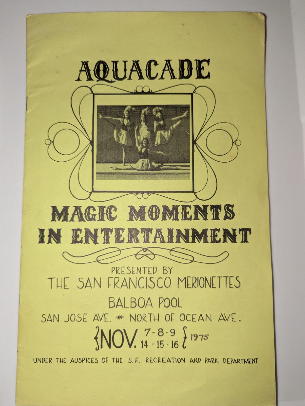San Francisco Merionettes Synchronized Swimming "Aquacade" Program