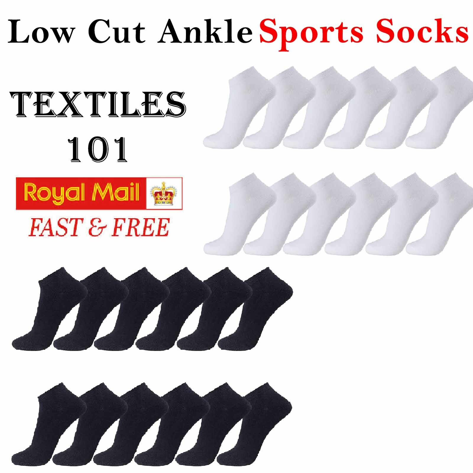 Mens Womens Trainer Liner Ankle Socks Invisible Cotton Low Cut Sports Sock