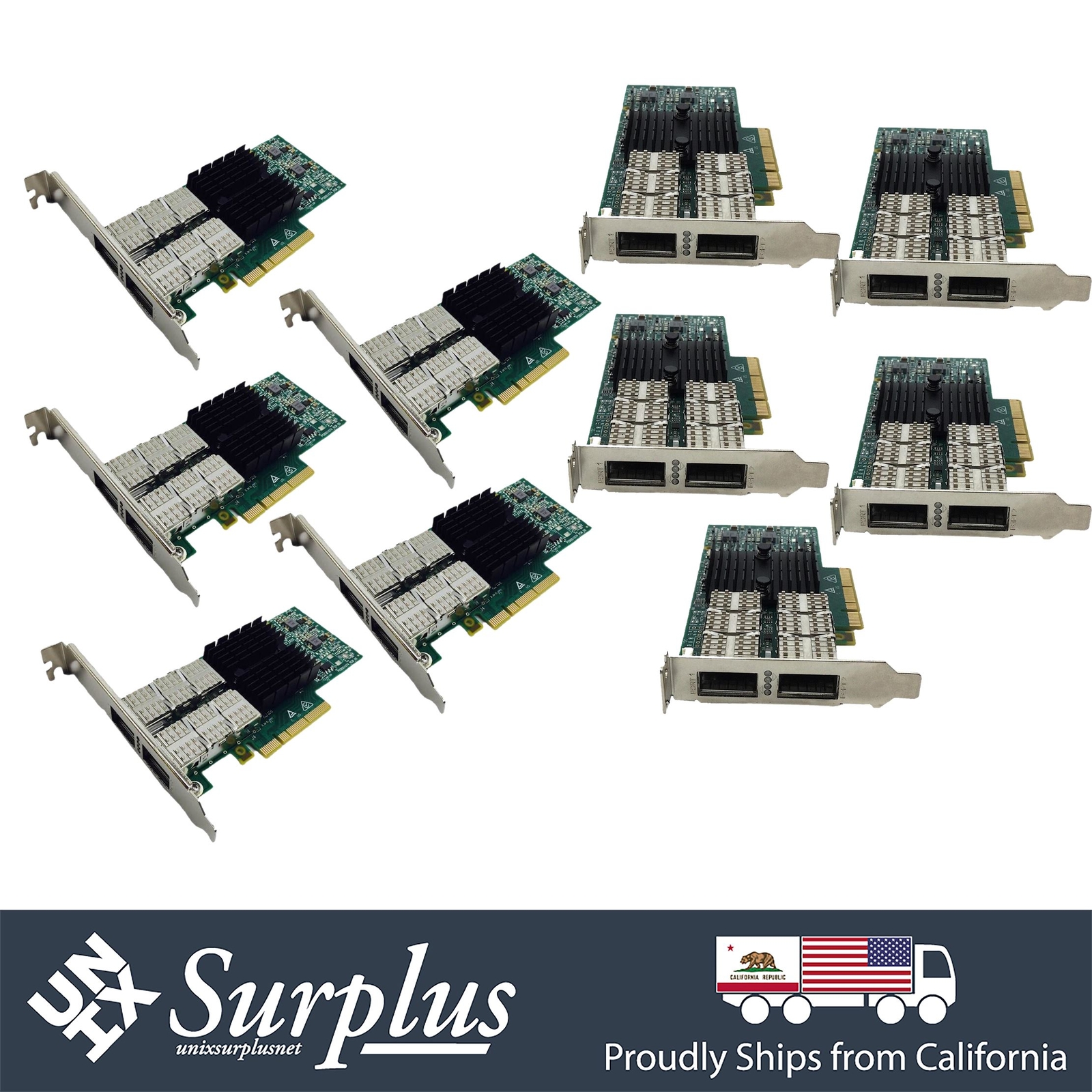 LOT of 10 40GbE QSFP+ Dual Port CX314A Mellanox ConnectX-3 Pro EN Both Brackets