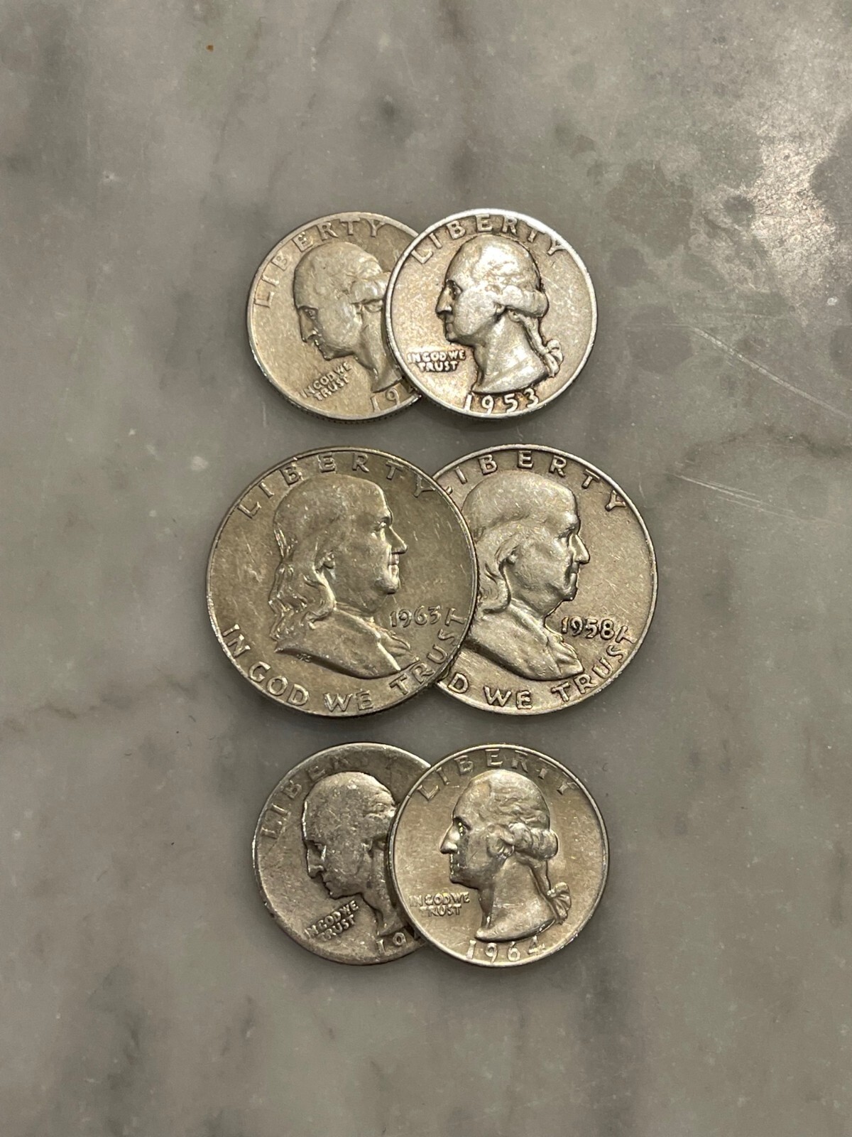 $2 Face 90% Silver (2) Franklin Half Dollar (4) Quarters - Choose How Many Lots!