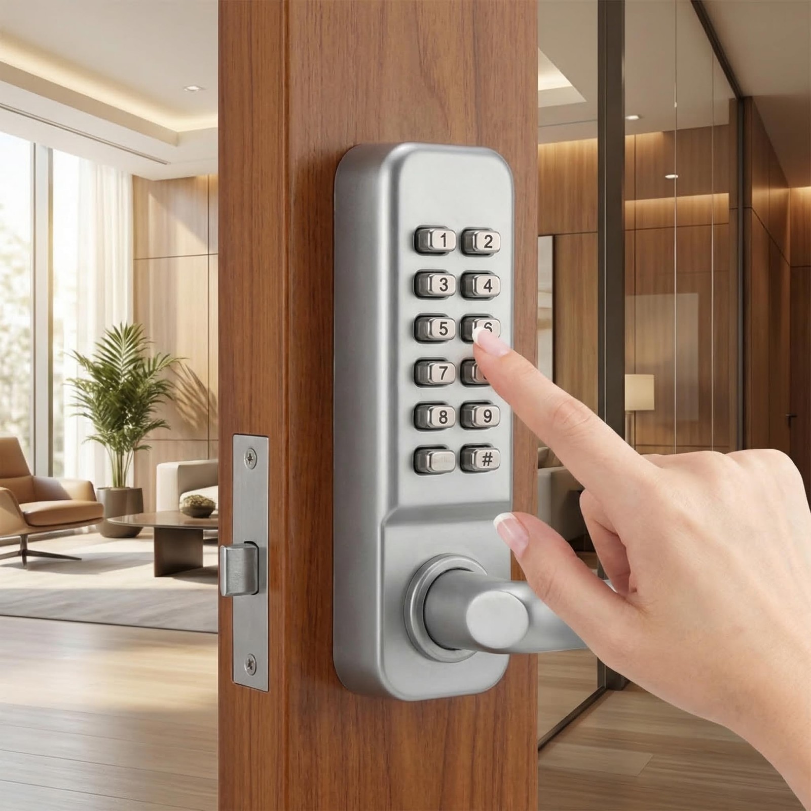 Ftvogue Digit Keypad Door Lockkeyless Combination Coded Lockzinc Alloy Password