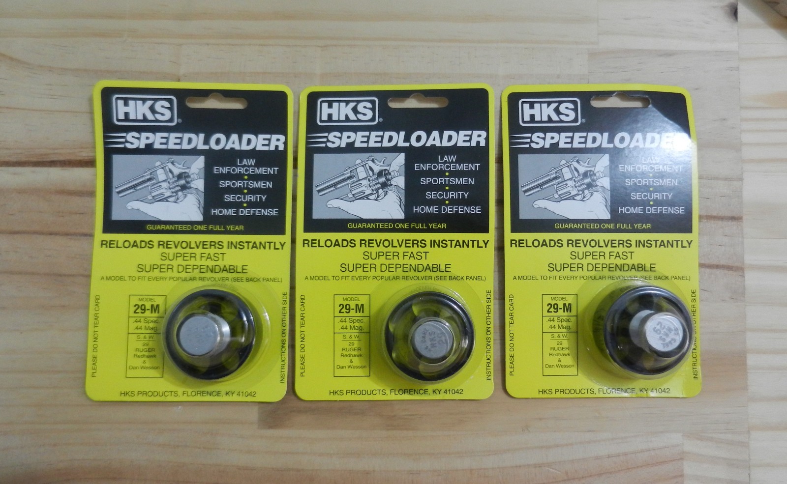 HKS Speedloader;  29-M;  6-Shot;  3 Pack;  44 Spec, 44 Mag;  Fast & Dependable