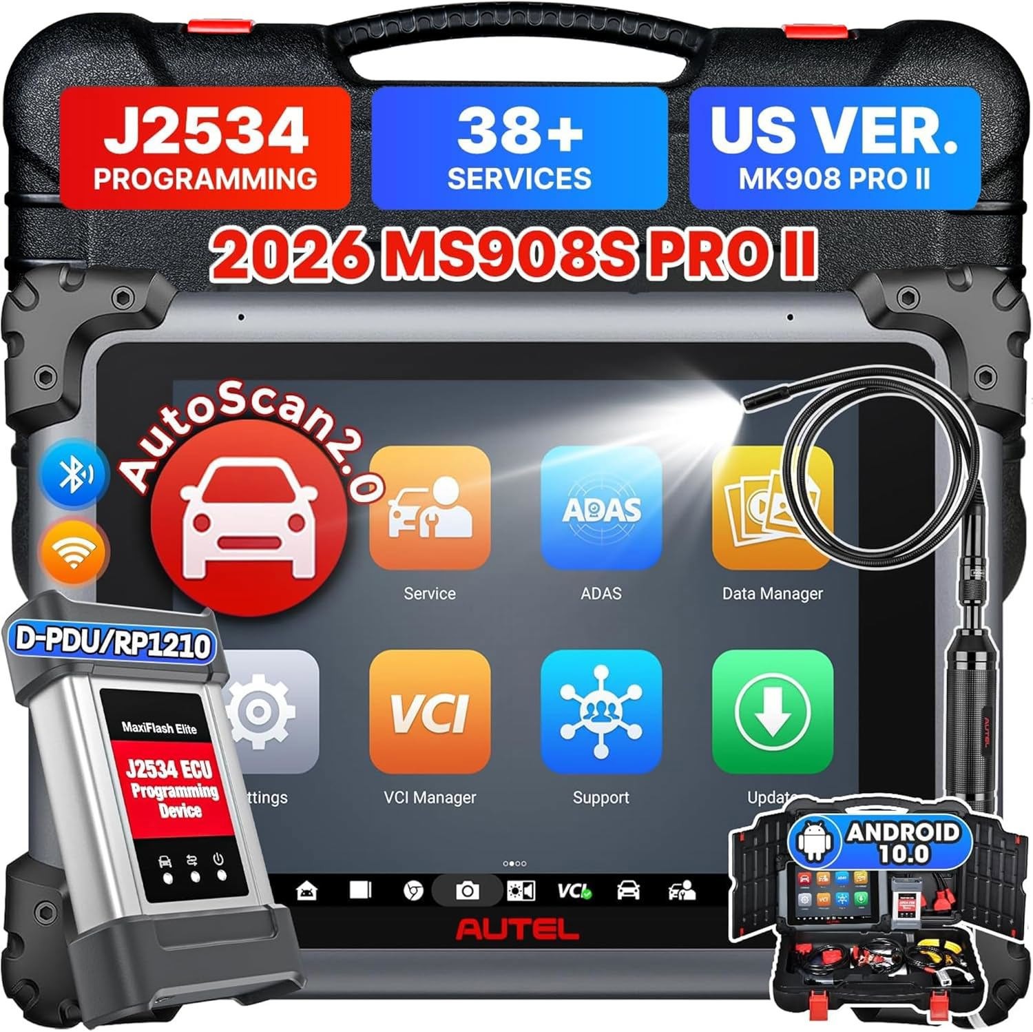 Autel MaxiSys MS908S PRO II J2534 Programmer Bidirectional Scanner D-PDU RP1210