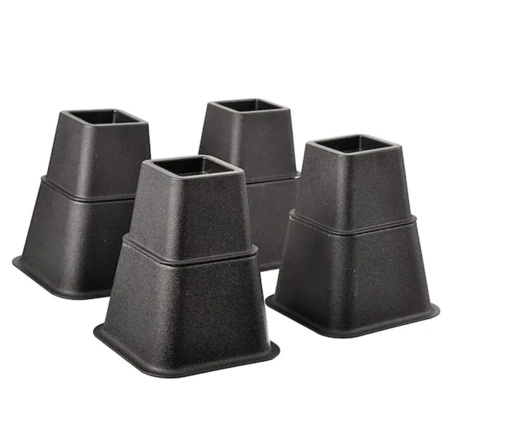 Everbilt Adjustable Bed Risers, Stackable Frame Furniture Risers, 6 Inch Height