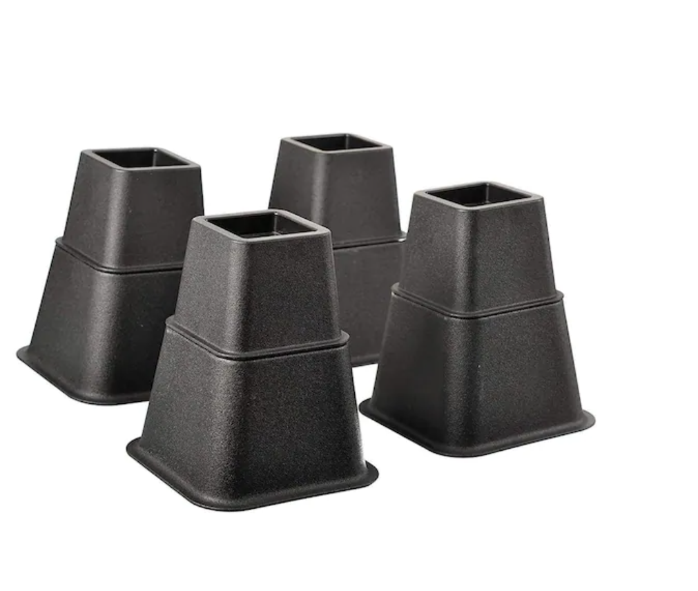 Everbilt Adjustable Bed Risers, Stackable Frame Furniture Risers, 6 Inch Height