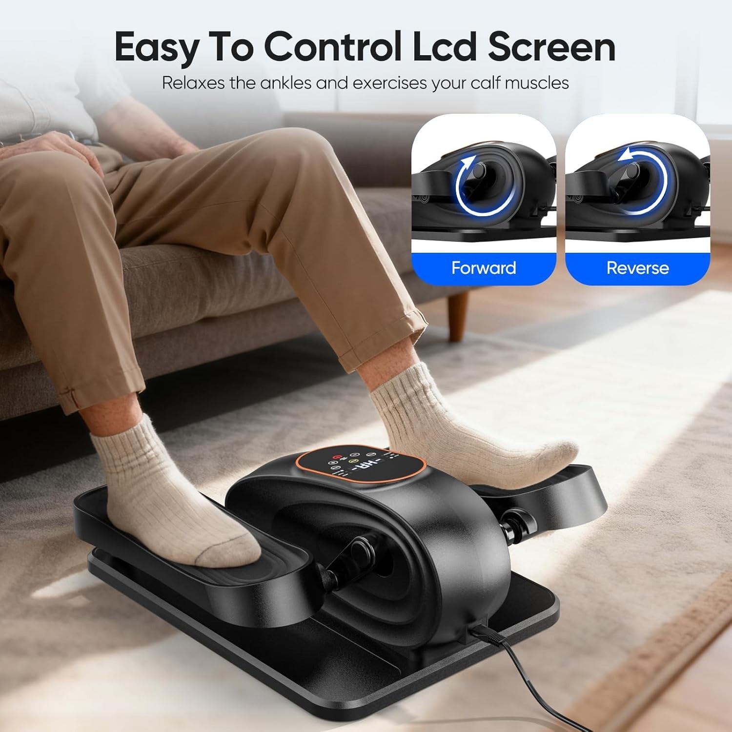 Ellipse Leg Exerciser as Seen on TV, Under Desk Elliptical Machine, Seated Ex