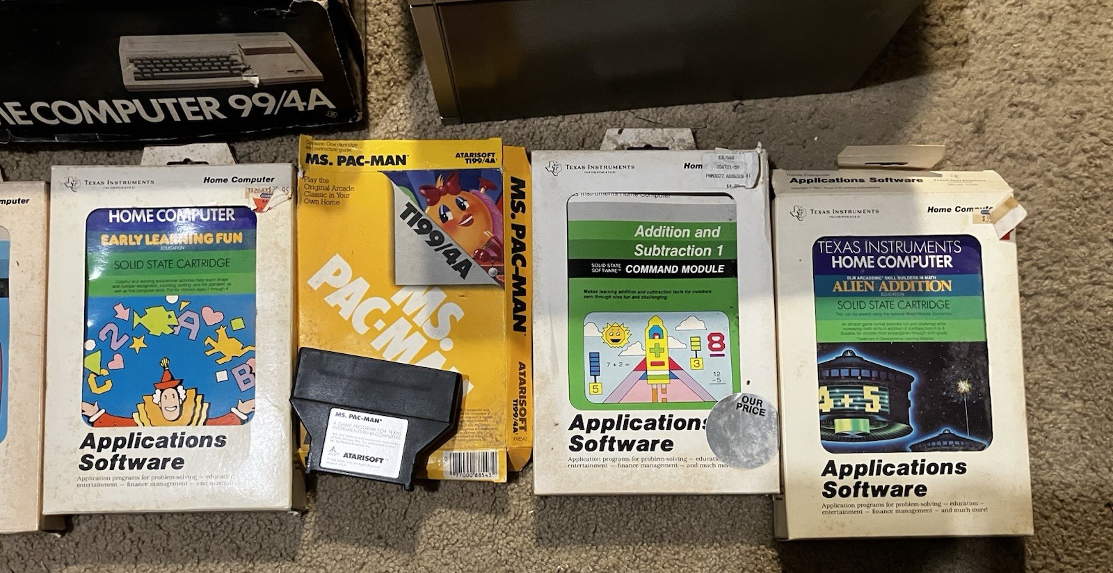 Texas Instruments TI-99/4A Home Computer Lot w/ Expansion System & Software