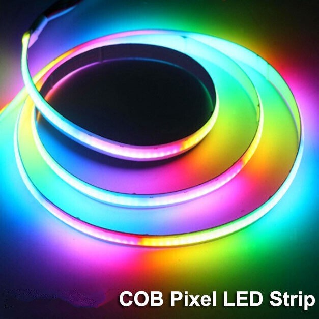 12V 24V WS2811 COB RGBIC LED Strip IC Addressable Full Color Flexible Tape Light