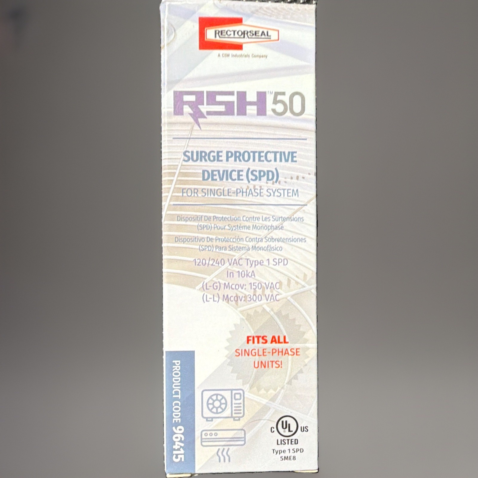 RectorSeal RSH-50 Surge Protective Device Type 1 120/240 VAC 10kA 96415