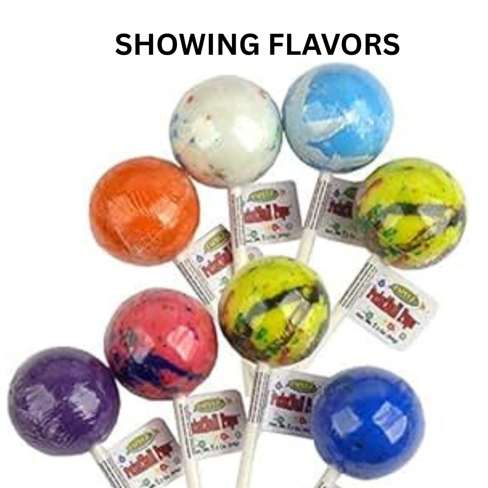 Giant Jawbreakers on a Stick 6 Count Paintball Pops 9 Layer Candy