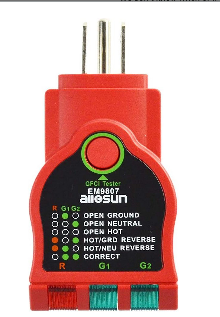 GFCI Receptacle Tester for North American AC Electrical Outlet Receptacle