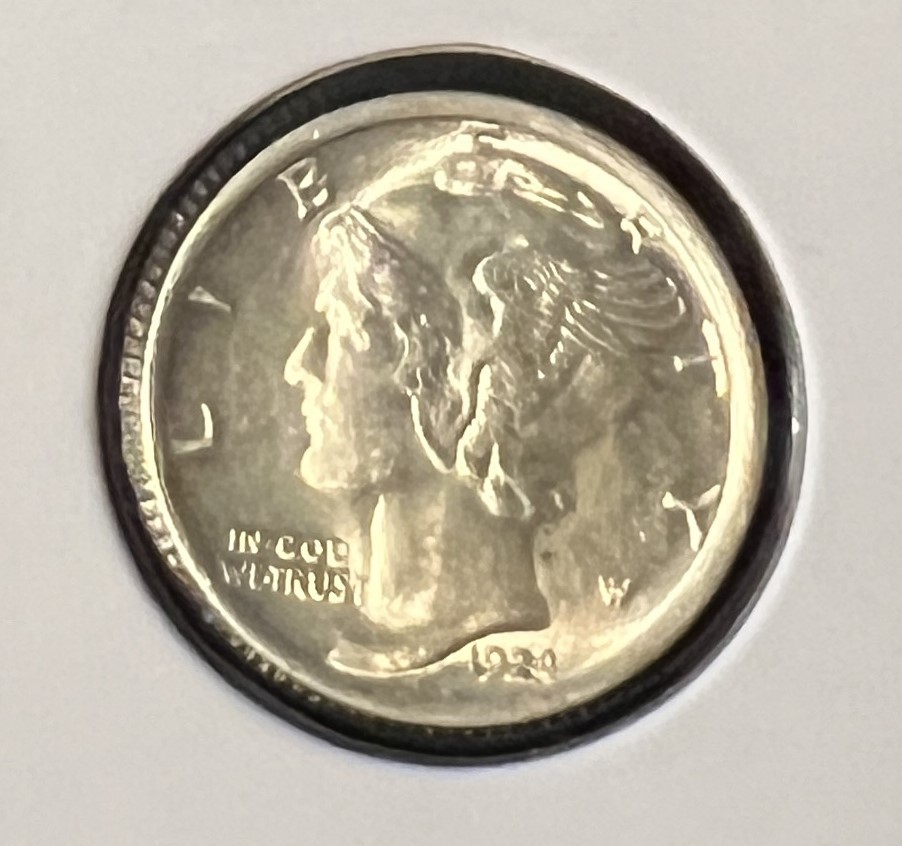 1924 MERCURY SILVER DIME CHOICE UNCIRCULATED ACTUAL COIN  #8971