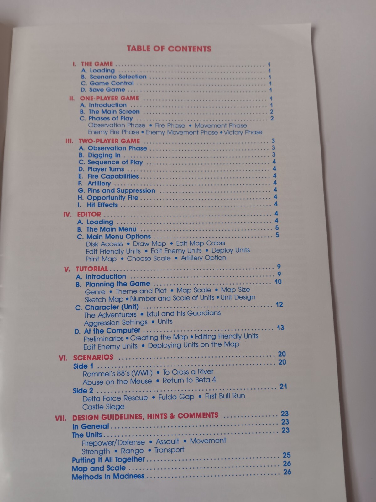 Commodore 64 Wargame Construction Set Instruction Manual Strategic Simulations