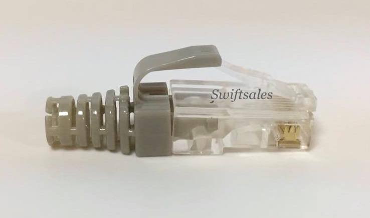 BAFO Cat5/6 Ethernet Network Cable Slimline Snagless Boot Type C - 100 Pc Pack